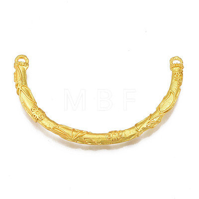 Matte Style Brass Connector Charms KK-T065-001-1