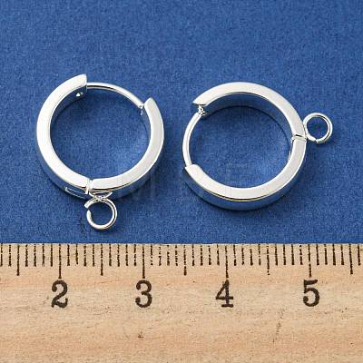 201 Stainless Steel Huggie Hoop Earrings Findings STAS-A167-01T-S-1