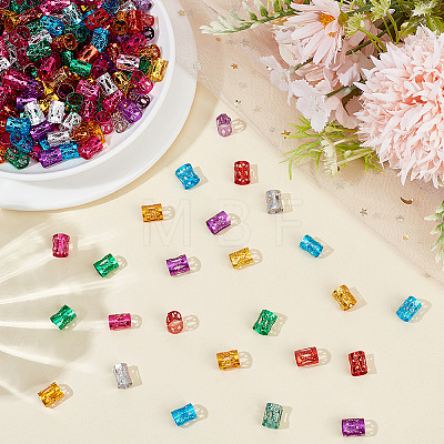 300Pcs Aluminum Dreadlocks Beads Hair Decoration ALUM-PA0001-03-1