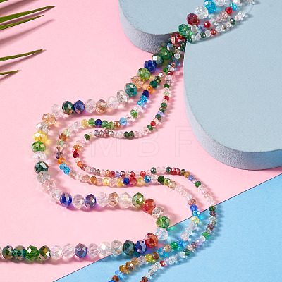 6 Strands 3 Styles Electroplate Glass Bead Strands EGLA-TA0013-70-1