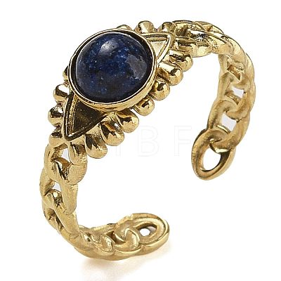 Natural Lapis Lazuli Finger Rings RJEW-U027-01G-08-1