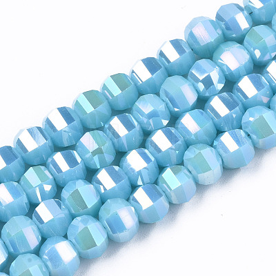 Electroplate Glass Beads Strands EGLA-S194-01A-A-1