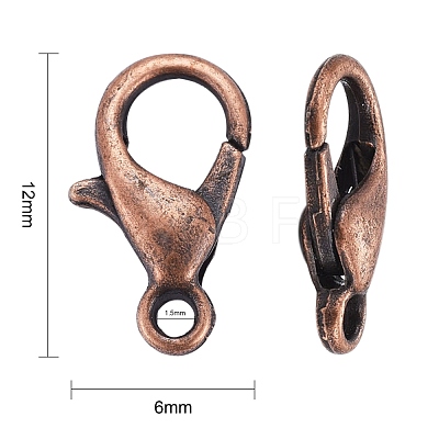 Zinc Alloy Lobster Claw Clasps E102-NFR-1