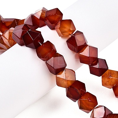 Natural Red Agate Beads Strands G-T138-40-1