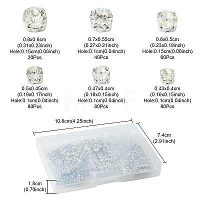 360Pcs 6 Style Sew on Rhinestone KK-FS0001-20P-1