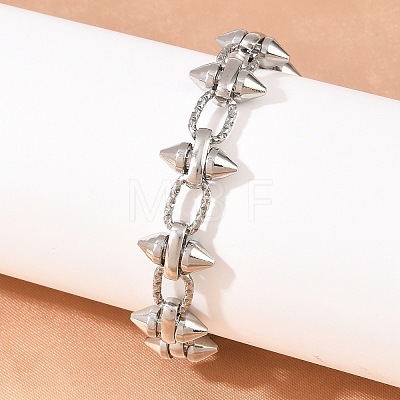 Punk 304 Stainless Steel Spiked Link Chain Bracelets for Women SA-H001-21P-1