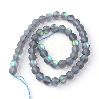 Synthetic Moonstone Beads Strands G-R375-8mm-A03-1