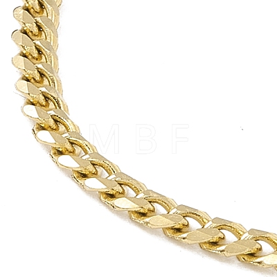 Vacuum Plating 304 Stainless Steel Curb Chains Necklace for Men Women STAS-E001-13G-1