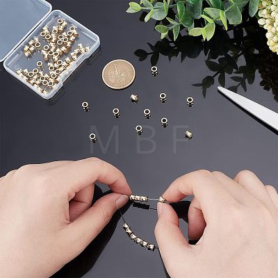 SUPERFINDING 100pcs Brass Beads KK-FH0003-31-1