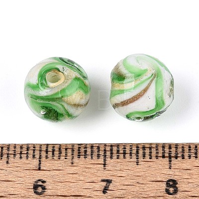 Handmade Gold Sand Lampwork Beads LAMP-T024-11D-1
