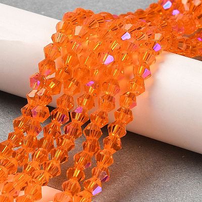 Transparent Electroplate Glass Beads Strands EGLA-A039-T2mm-L11-1