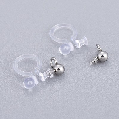 304 Stainless Steel Clip-on Earring Component STAS-L238-081P-1