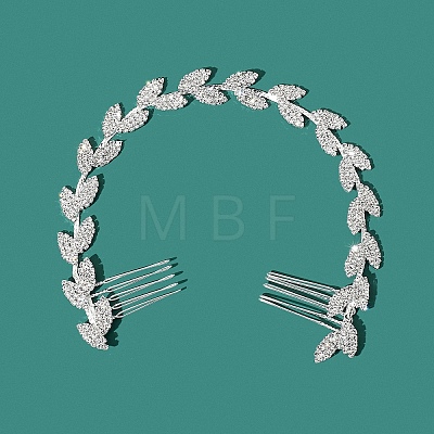 Alloy Rhinestone HairBands PW-WGCB9AE-02-1