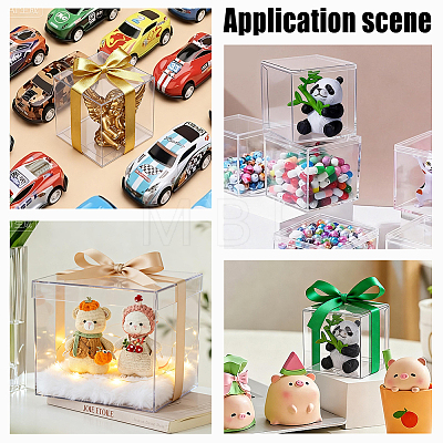 60Pcs 2 Styles Transparent Plastic PVC Box Gift Packaging CON-GO0001-21-1