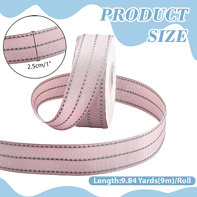 Polycotton Stripe Ribbon OCOR-WH0078-506B-1
