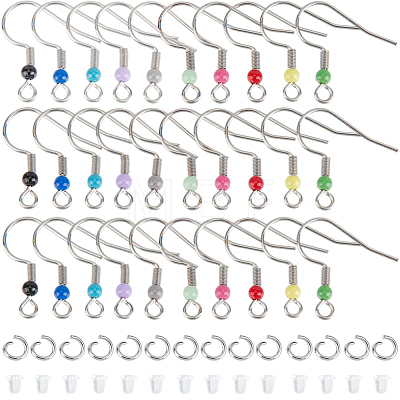 SOFPLATE 200Pcs 304 Stainless Steel Earring Hooks STAS-SP0001-42-1