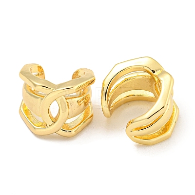 Brass Cuff Earrings for Women EJEW-C104-160G-1