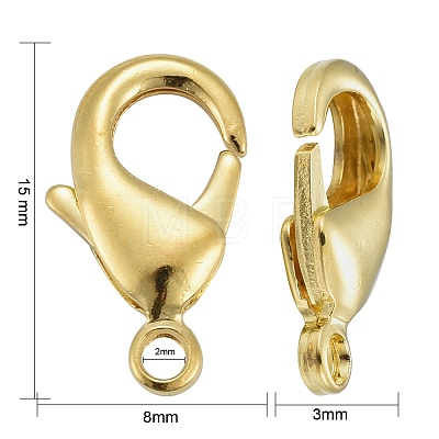 Brass Lobster Claw Clasps X-KK-903-G-NF-1