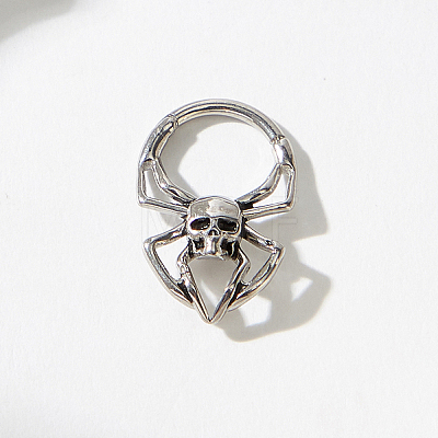 Gothic 316 Surgical Stainless Steel Skull Spider Hoop Nose Rings for Men and Women Party Jewelry EC2073-1
