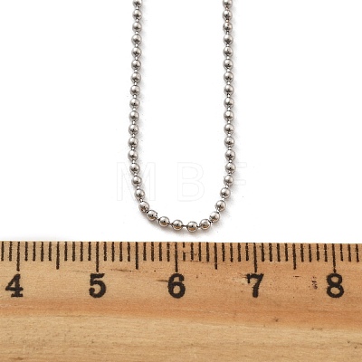 Brass Ball Chains Necklaces for Women NJEW-D302-21P-1