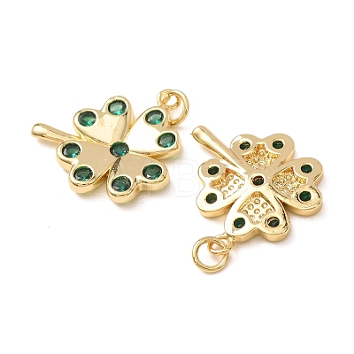 Brass Micro Pave Cubic Zirconia Pendants CU-CBA2F11-20B-G-1