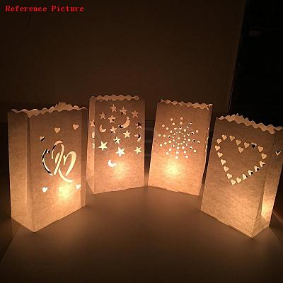Hollow Candle Paper Bag CARB-WH0007-03-1