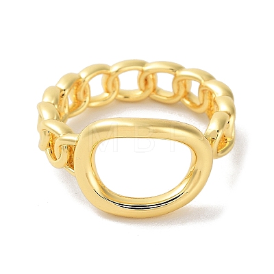 Brass Open Cuff Ring RJEW-E292-09G-1