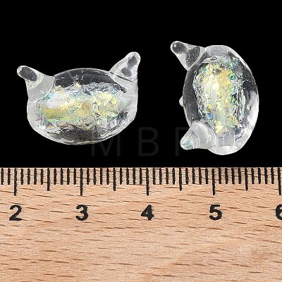 Handmade Foil Lampwork Beads FOIL-Z002-01B-1