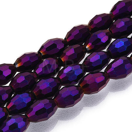 Electroplate Glass Beads Strands GC885Y-4-1