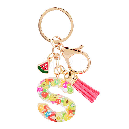 Fruit Series Letter Resin Keychains KEYC-TAC0033-02S-1