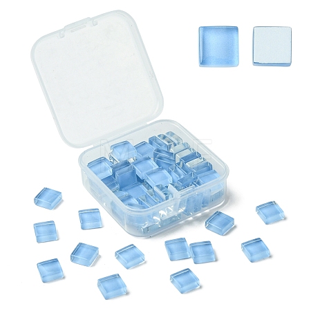 60Pcs Transparent Glass Cabochons GLAA-YW0003-65-18-1