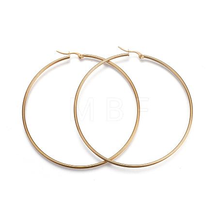 201 Stainless Steel Big Hoop Earrings LS-EJEW-A052-20A-G-1