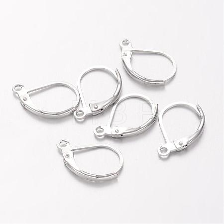 Brass Leverback Earring Findings KK-H670-N-NF-1