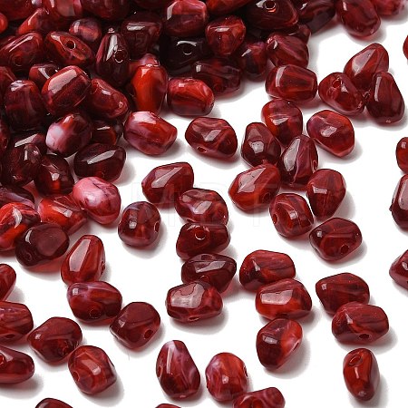 Opaque Acrylic Imitation Gemstone Beads OACR-G061-04G-1