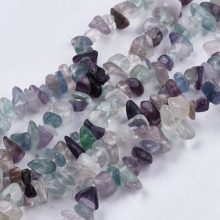 Natural Fluorite Stone Bead Strands G-R192-05-1