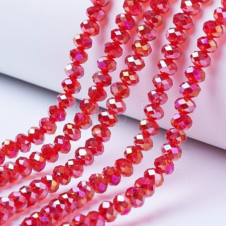 Electroplate Glass Beads Strands EGLA-A034-T6mm-B06-1