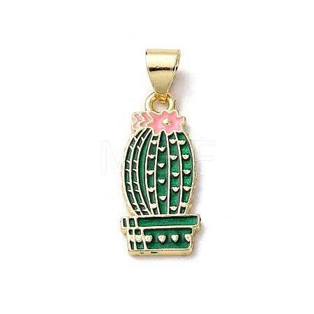 Brass Enamel Pendants FIND-I054-01E-G-1