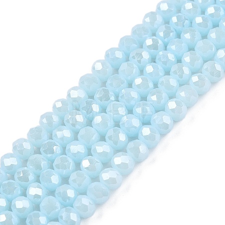 Electroplate Glass Beads Strands EGLA-A044-P4mm-A06-1