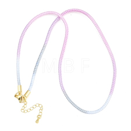 Braided Polycotton Cord Necklaces Making MAK-F038-B15-G-1