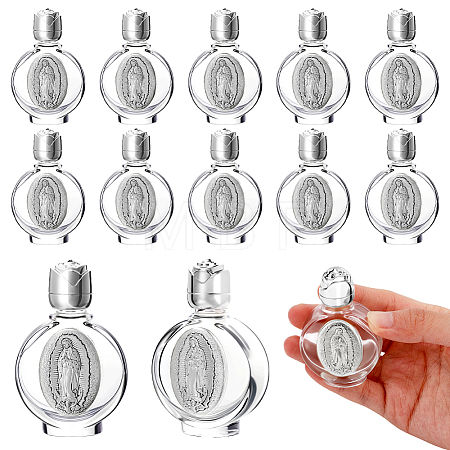 12Pcs Glass Empty Holy Water Bottles for Religious AJEW-GA0008-90A-AS-1
