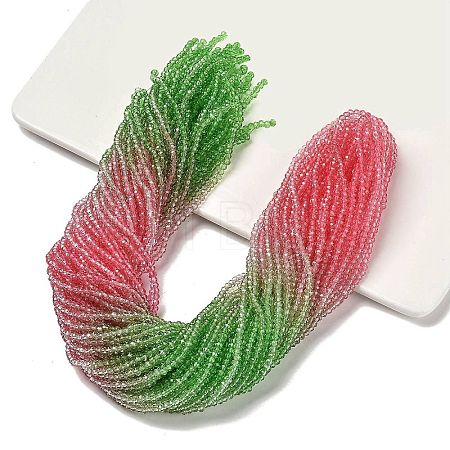 Transparent Painted Glass Beads Strands X1-DGLA-A034-T3mm-A18-1