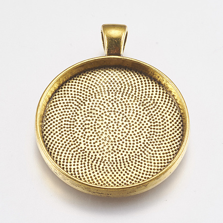 Alloy Pendant Cabochon Settings X-PALLOY-A13349-AG-NR-1