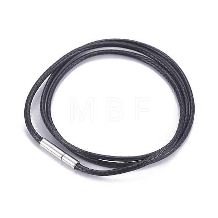 Waxed Cord Necklace Making MAK-L019-02A-1