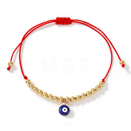 Evil Eye Brass Enamel Charm Bracelets LY1525-9-1