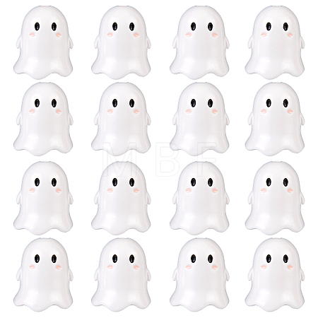 30Pcs Opaque Acrylic Beads MACR-SC0001-60A-1