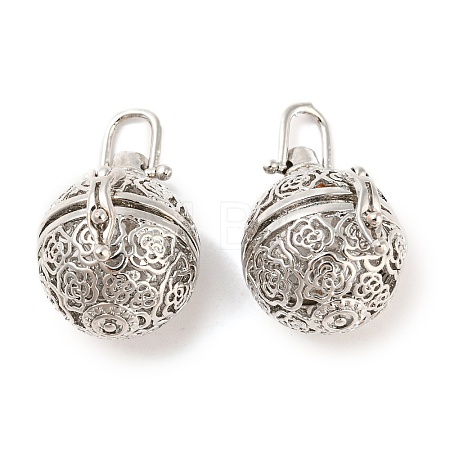 Filigree Round Brass Cage Pendants LS-KK-D389-01P-A-1