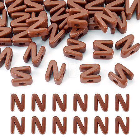 Opaque Acrylic European Beads OACR-TAC0019-006N-1