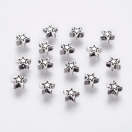 Tibetan Style Alloy Beads TIBEB-01-AS-RS-1