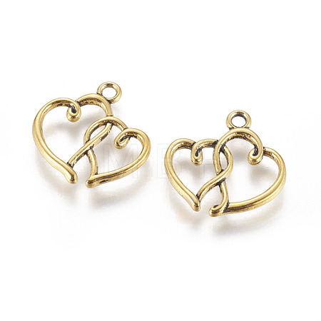 Tibetan Style Alloy Pendants TIBEP-21057-AG-RS-1