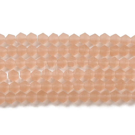 Imitate Austrian Crystal Frosted Glass Beads Strands GLAA-F029-TM4mm-B12-1